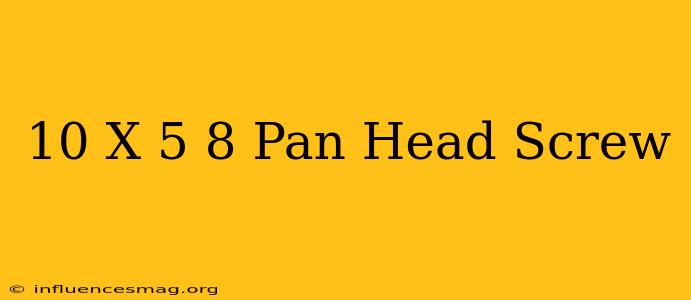 #10 X 5/8 Pan Head Screw