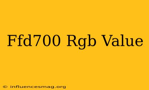 #ffd700 Rgb Value