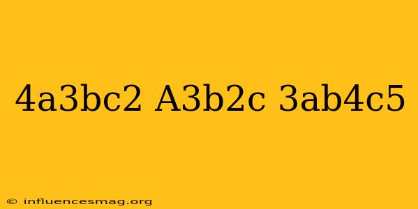 (-4a^3bc^2)(a^3b^2c)(3ab^4c^5)
