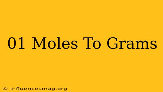 .01 Moles To Grams