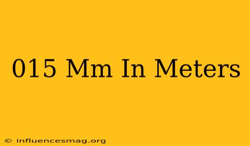 .015 Mm In Meters