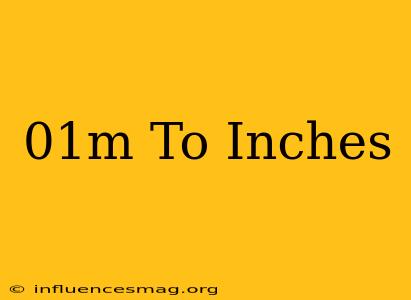 .01m To Inches