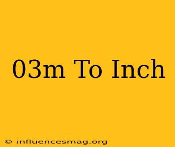 .03m To Inch