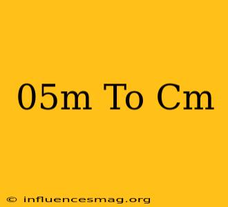 .05m To Cm