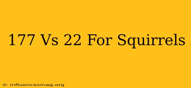 .177 Vs .22 For Squirrels