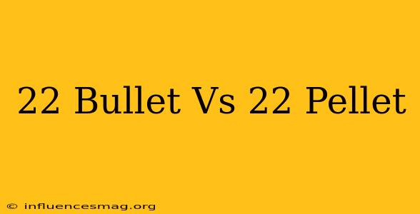.22 Bullet Vs .22 Pellet