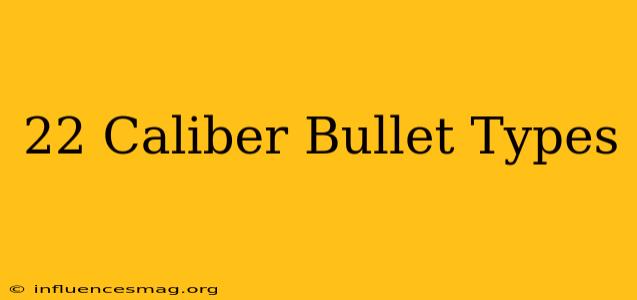 .22 Caliber Bullet Types