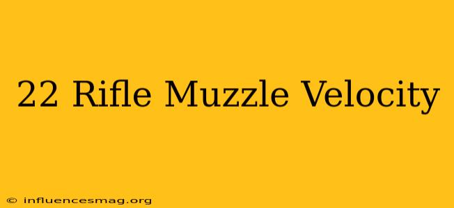 .22 Rifle Muzzle Velocity