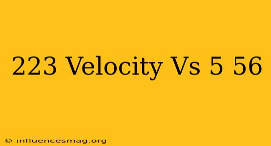 .223 Velocity Vs 5.56