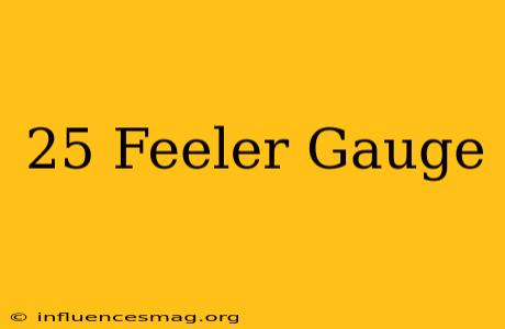 .25 Feeler Gauge