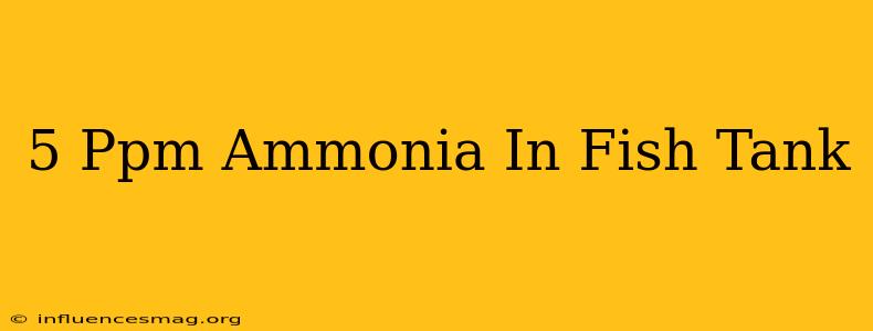 .5 Ppm Ammonia In Fish Tank