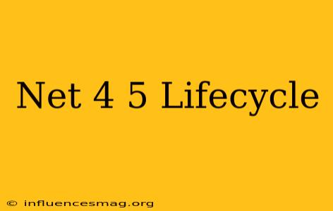 .net 4.5 Lifecycle