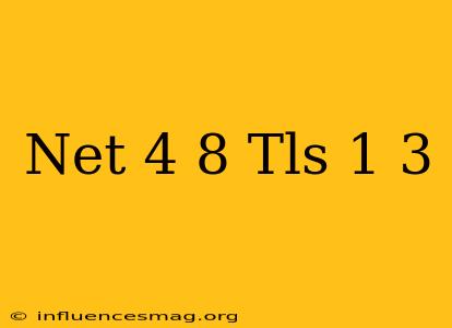 .net 4.8 Tls 1.3
