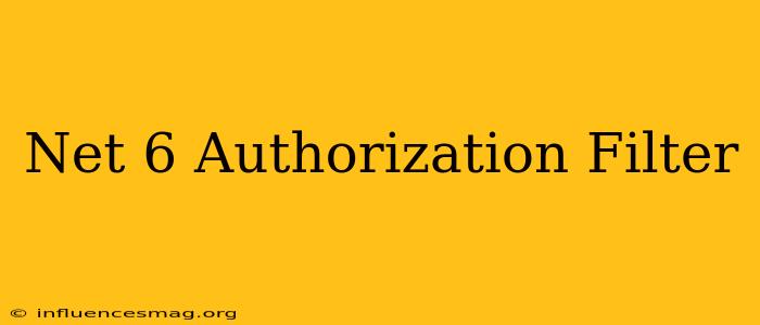 .net 6 Authorization Filter