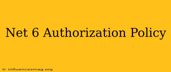 .net 6 Authorization Policy