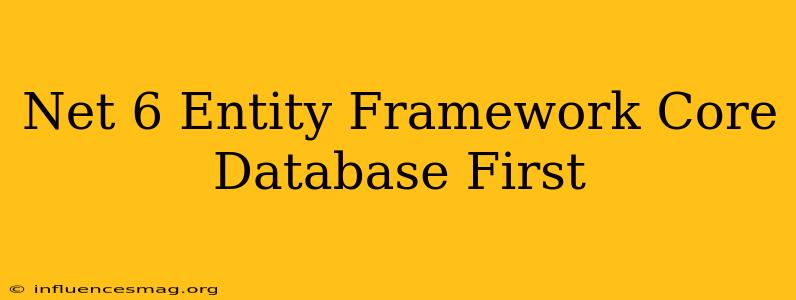 .net 6 Entity Framework Core Database First
