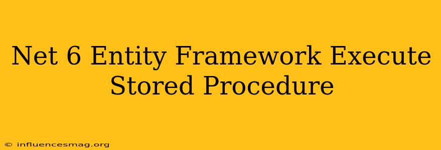 .net 6 Entity Framework Execute Stored Procedure