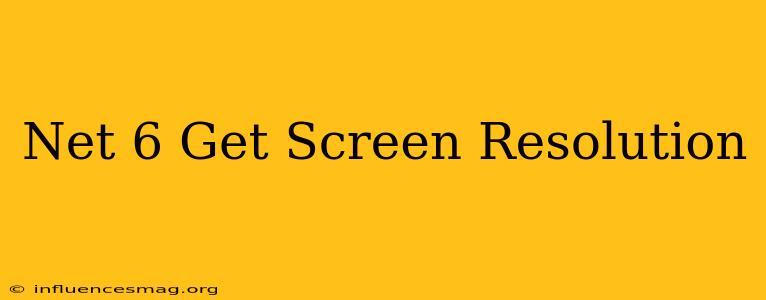 .net 6 Get Screen Resolution