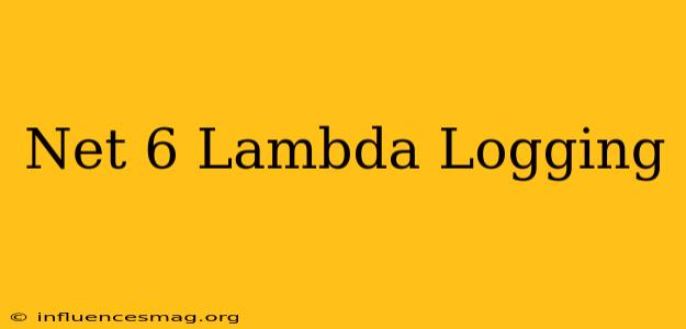.net 6 Lambda Logging