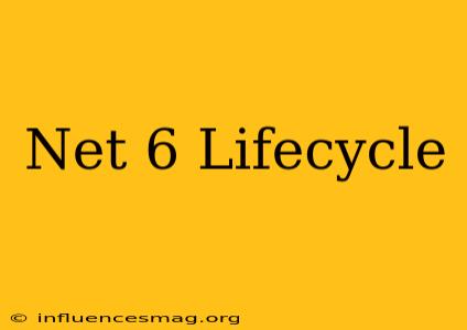 .net 6 Lifecycle