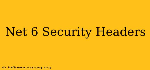 .net 6 Security Headers