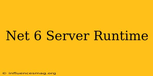 .net 6 Server Runtime