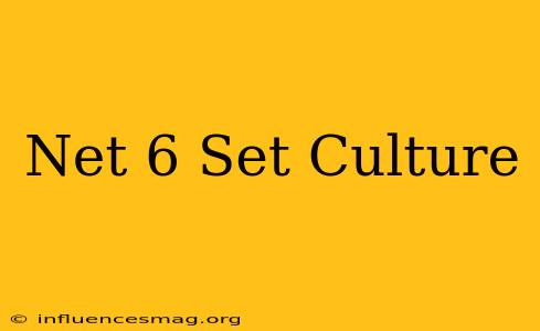 .net 6 Set Culture