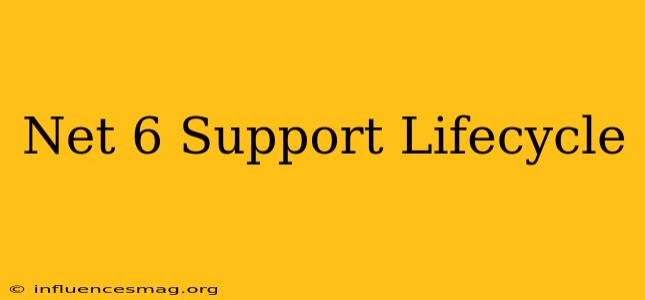 .net 6 Support Lifecycle