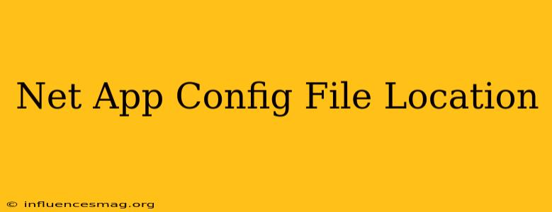 .net App.config File Location