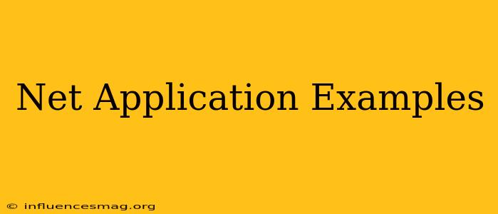 .net Application Examples