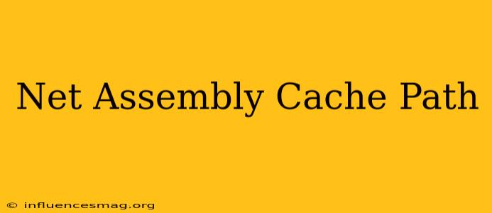 .net Assembly Cache Path