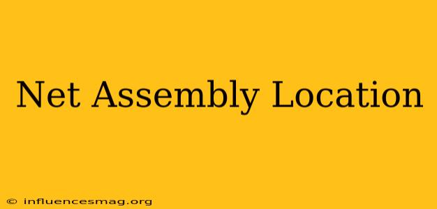 .net Assembly Location
