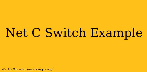 .net C# Switch Example