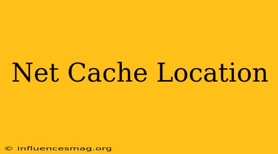 .net Cache Location