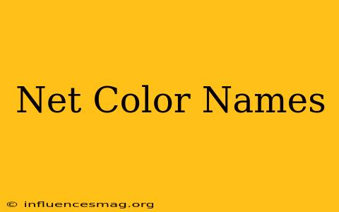 .net Color Names