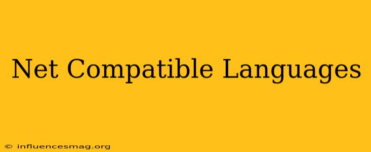 .net Compatible Languages