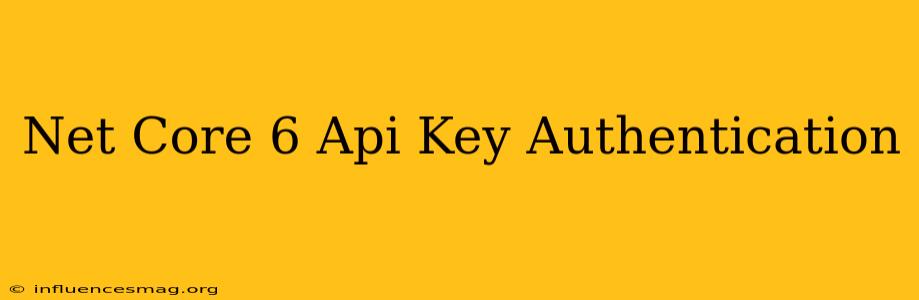 .net Core 6 Api Key Authentication