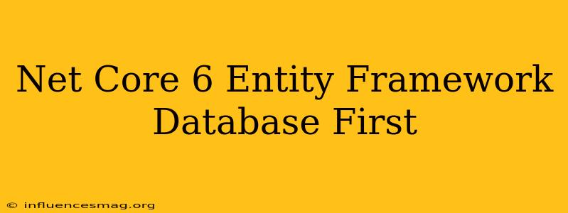 .net Core 6 Entity Framework Database First