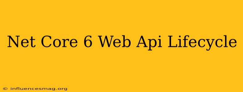 .net Core 6 Web Api Lifecycle