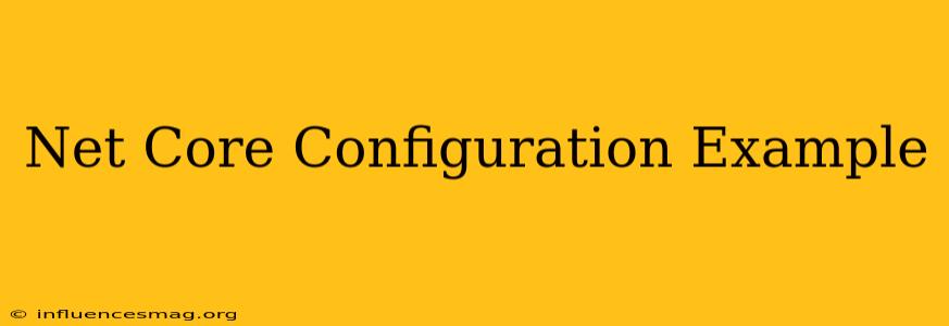 .net Core Configuration Example