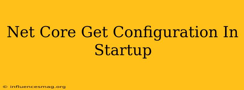 .net Core Get Configuration In Startup