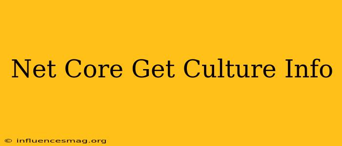 .net Core Get Culture Info