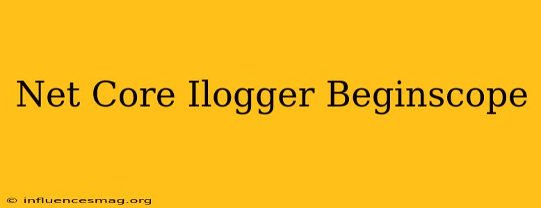 .net Core Ilogger Beginscope