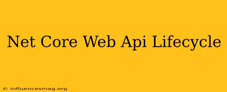 .net Core Web Api Lifecycle