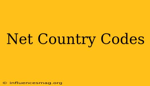 .net Country Codes