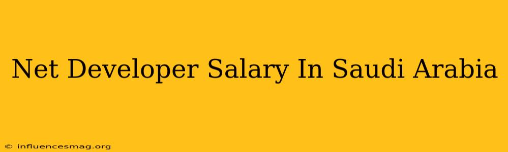 .net Developer Salary In Saudi Arabia