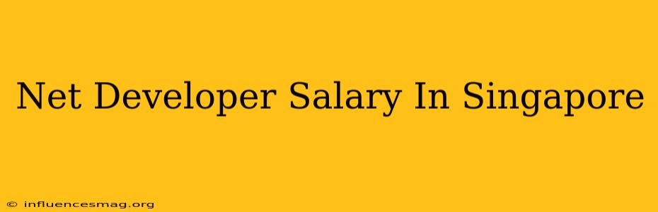 .net Developer Salary In Singapore