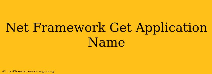 .net Framework Get Application Name