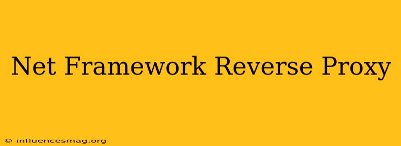 .net Framework Reverse Proxy