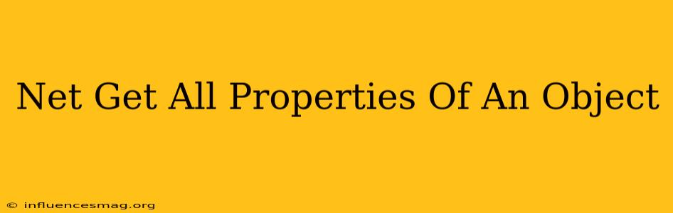 .net Get All Properties Of An Object
